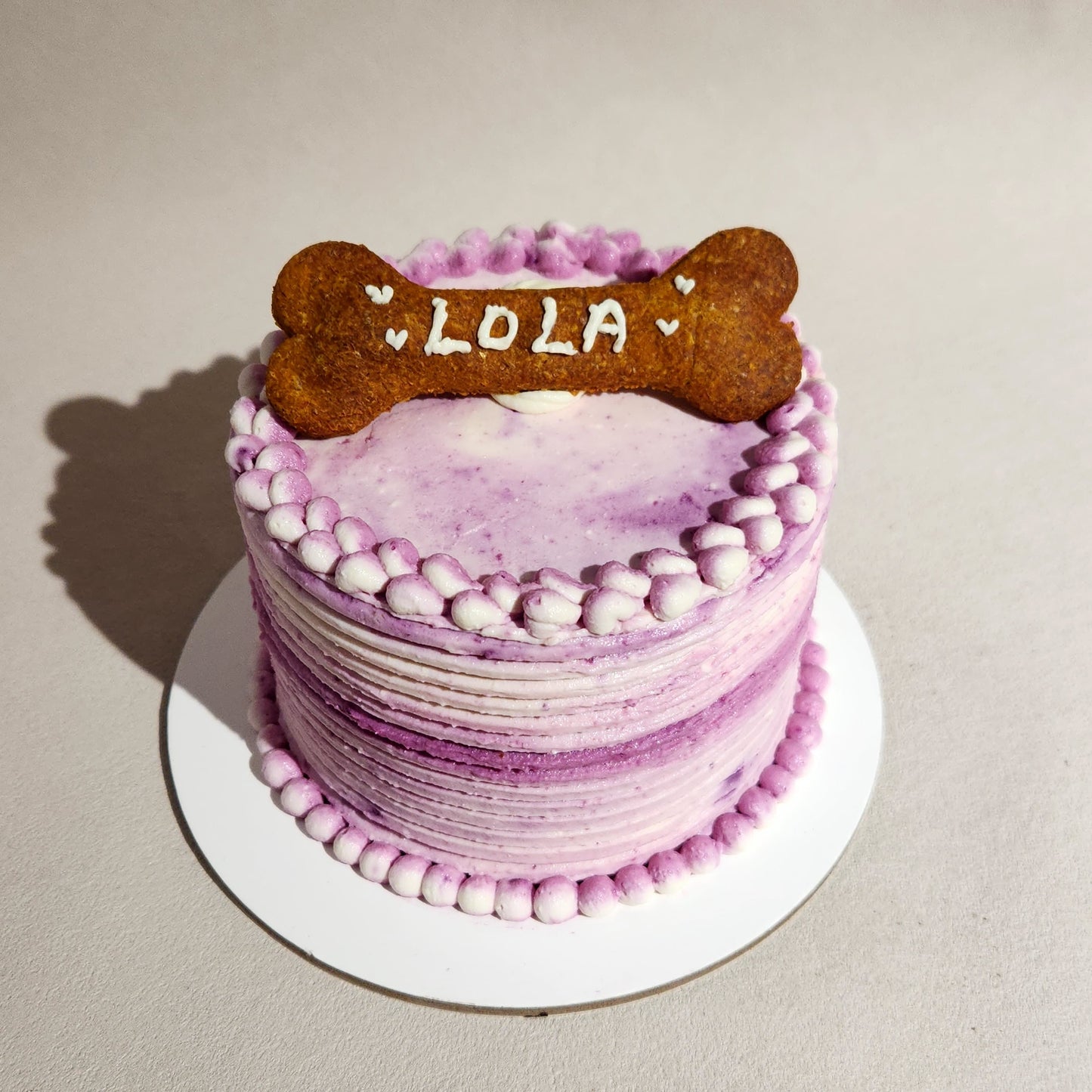 4" Dog Cake - Purple Gradient